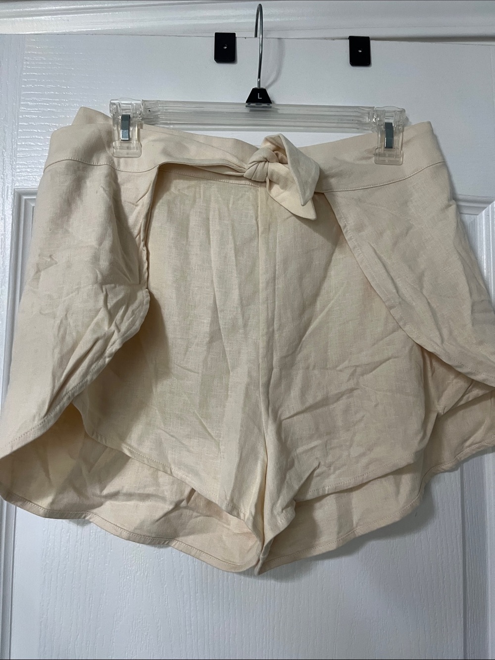 Capulet Cream Tie-Waist Wrap Skort